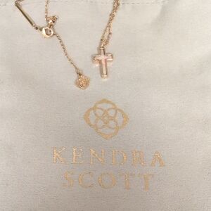 Kendra Scott Gold Opal Cross Pendant Necklace